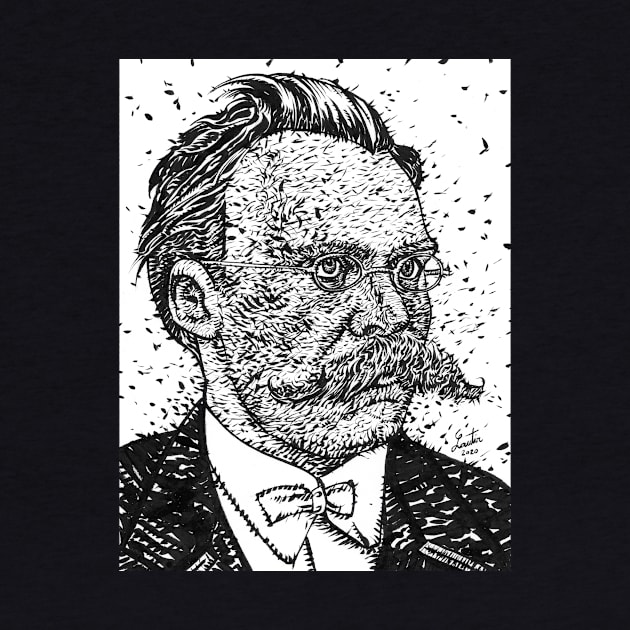 FRIEDRICH NIETZSCHE ink portrait by lautir